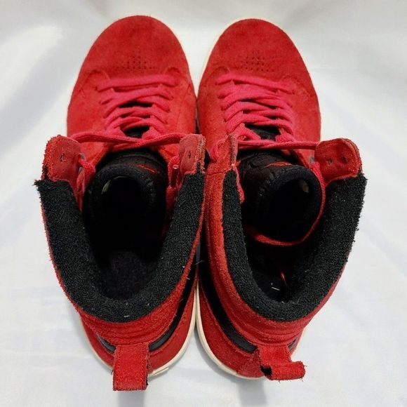 Nike Hally Hoop Retro Sneakers Red Suede , Black 535656-600 Women's Size 9 - Picture 8 of 9